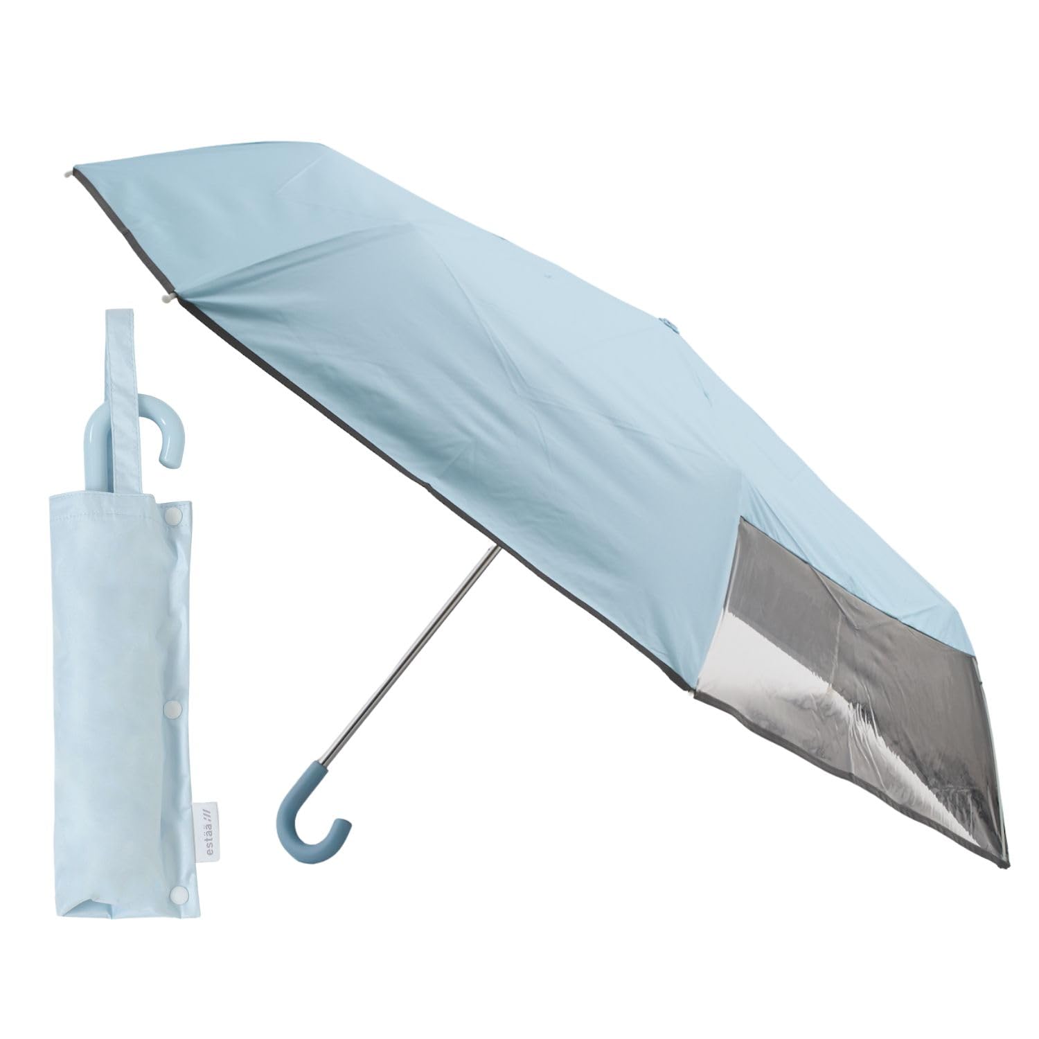 

Folding Safety Design to Prevent Finger Transparent Heat Sun UV 50cm 30353 Pale Sky [Moonbat] Kids Parasol, Pinching, Window, Shielding, Protection,