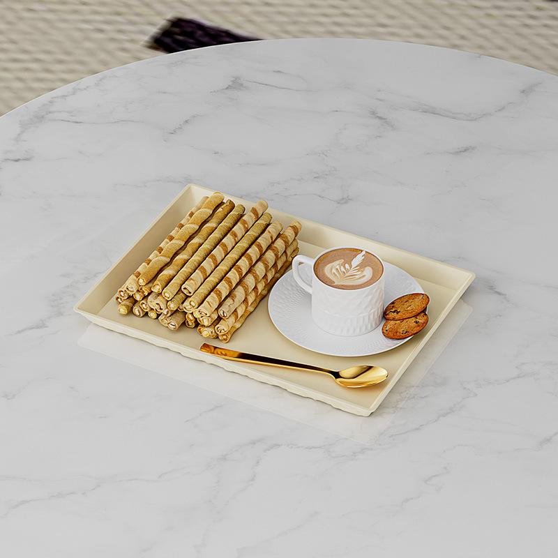 

Glacier Pattern Tea Tray Tray Household Tea Cup Water Cup Tea Tray Plastic Living Room Coffee Table Cup Rectangular Fruit