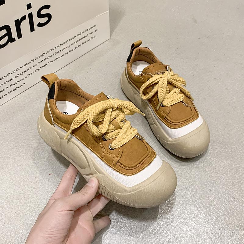 2025 Spring New Breathable Women's Shoes Retro Versatile Platform Casual Sports Shoes Trendy Popular Dad Shoes Women's