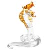 Crystal Snake Statue Hand Blown Glass Snake Figurines Chinese Snake Decoration For Home Lucky Feng Shui Decor 4.3 Inch