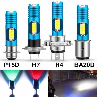 RGB H4 H7 LED P15D H6 BA20D LED Motocyklový světlomet Blub 12V Moto Light HS1 Pro Moped Skútr Motorka ATV Lampa Hi Lo Beam