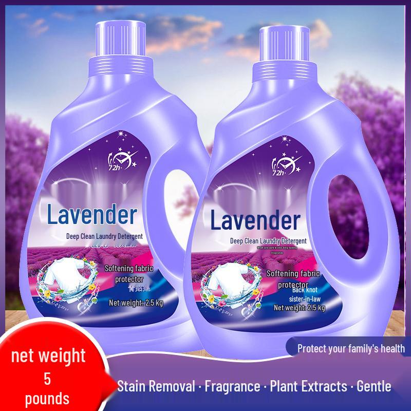 

Lavender Scent Laundry Detergent - Color-Safe, Long-Lasting Fragrance, Deep Cleaning, Stain and Spot Removal, Phosphorus-Free, Family Size.