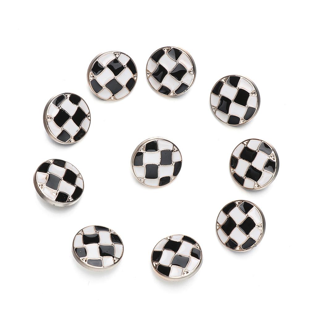 10Pcs Alloy Shiny Rhinestone Pearl Clothing Buttons DIY Clothing Sewing Button Needlework Handmade Accessories