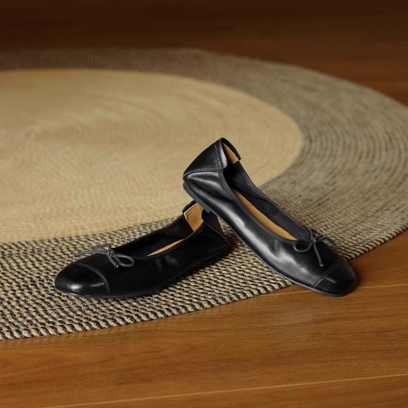 Fashion New Style Flats Shoes Women Ballerinas Round Toe Bowtie Slip On Ballet Flats Lazy Loafers Moccasins Ladies Casual Flats Shoes