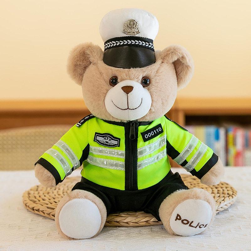 Firefighter Police Teddy Bear Plush Toy - Little Bear Cushion Wedding Gift