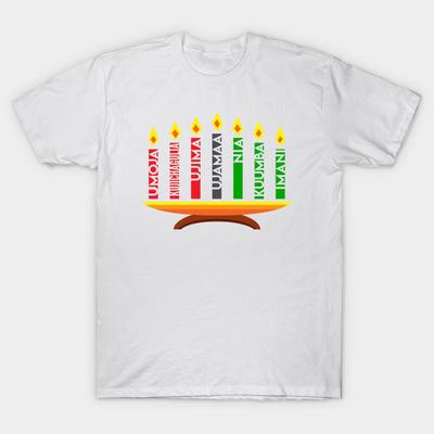 T-Shirt Damen Kwanzaa Kerzen Feiertag Harajuku Print Kawaii T-Shirt Sommer Kurzarm Damen T-Shirt Top