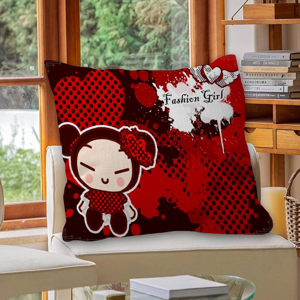 Mała poszewka na poduszkę P-Pucca z kreskówką Poszewka na poduszkę Tapicerka Sofa Poduszka dekoracyjna do domu Poszewka na poduszkę