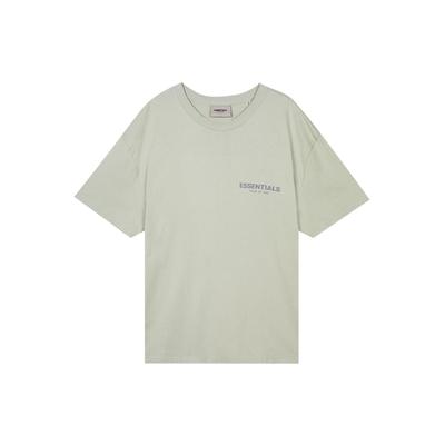 Short Sleeve Logo Crewneck T-Shirt Men Tops Green Concrete FOG-FW21-115