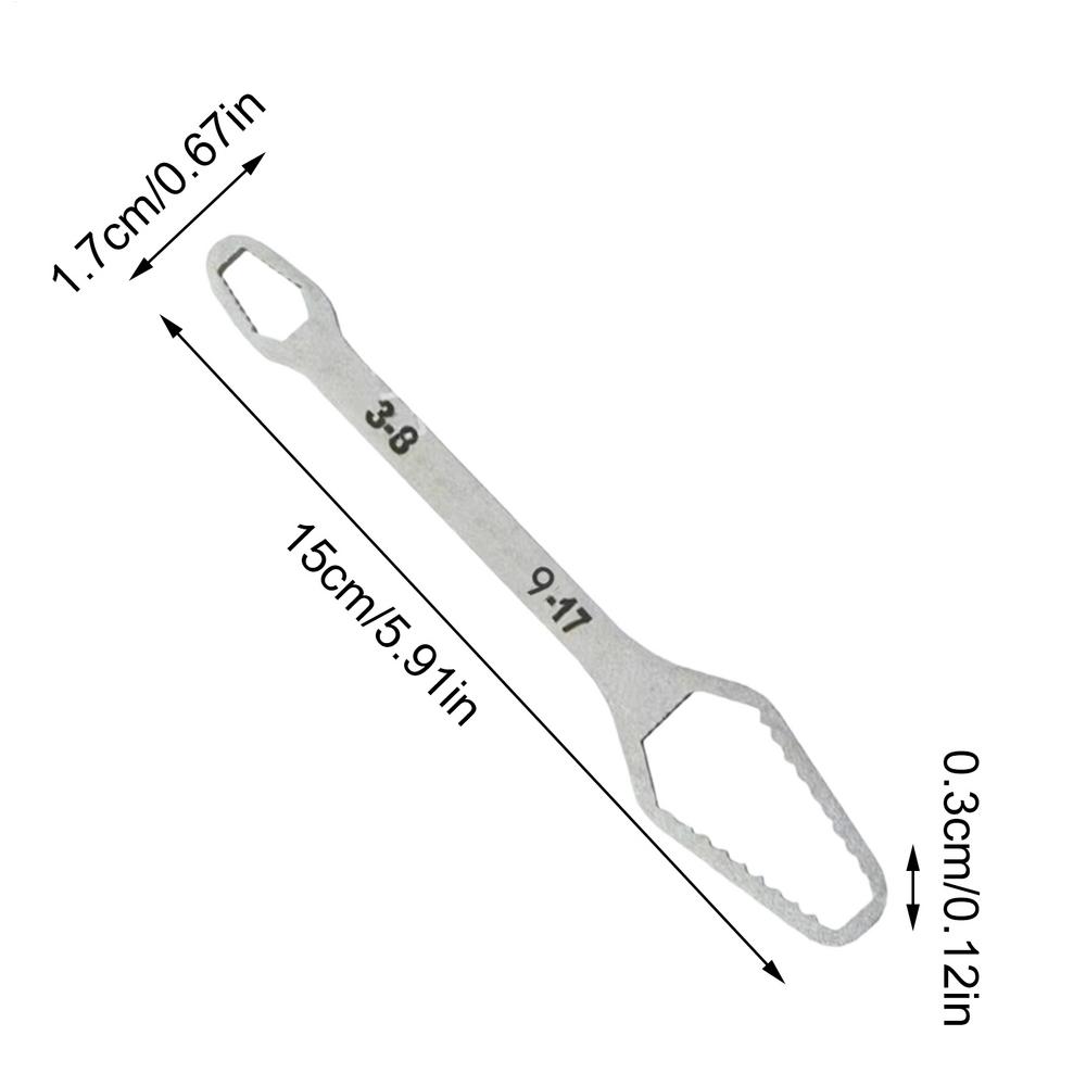 Adjustable Double Head Wrench Self-Tightening Ratchet Spanner Board Double-head Torx Spanner Hand Tool Adjustable Torx Wrench