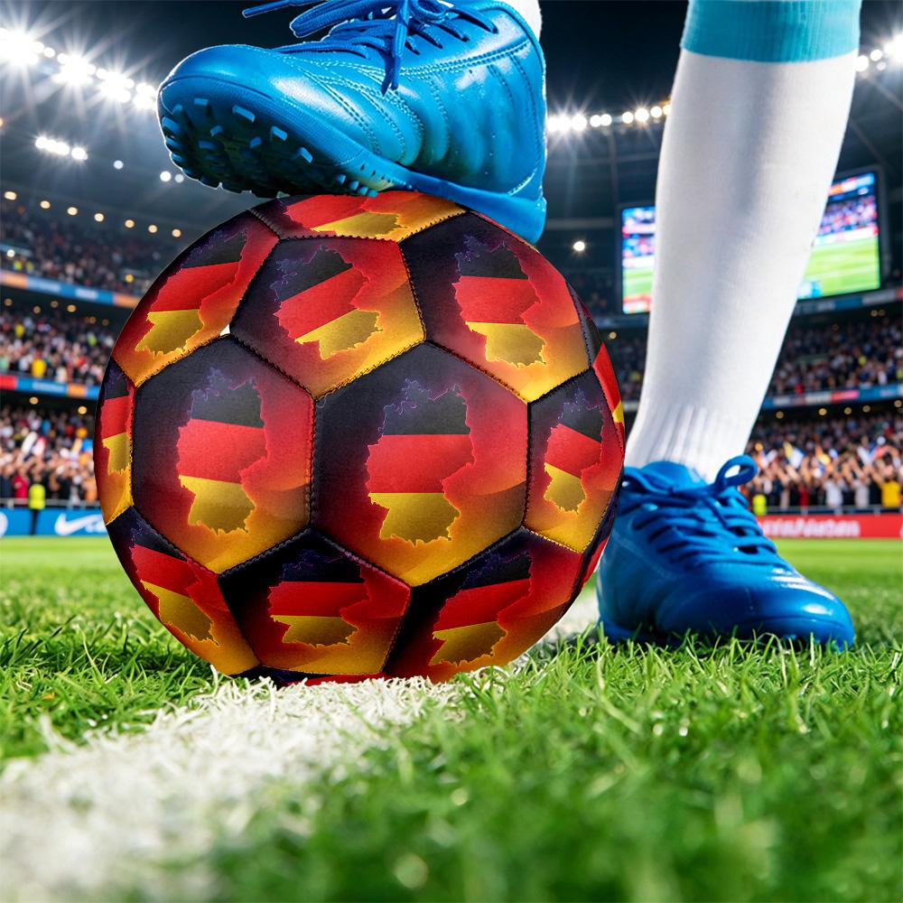Germany Football Printed Size 5 Soccer Ball Wear Resistant Standard Adult Training Football Fan Gift for Indoor Outdoor Match Sports