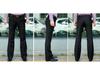 Men's Casual Wide-Leg Dress Pants - Non-Iron, Flared, Loose Fit