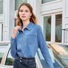 Betu Damen Stilvolles Jeanshemd mit Taschen