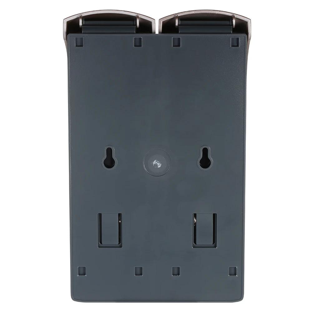 300ml*2 Wall Mounted Double-Head Manual Soap Dispenser Shower Gel Liquid Shampoo Dispenser Holder W/ Adhesive Stickers for Hotel