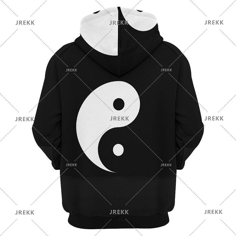 Yin-Yang Taichi Men's Hoodies Casual Clothing Vintage Tracksuit Sweatshirts Male Summer Tops Hooded Pullovers
