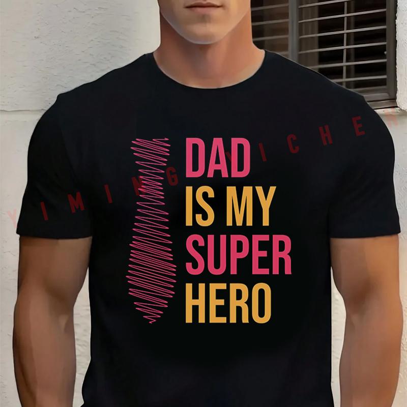 2026 T Shirt Dad Is My Super Hero Graphic Motorcycle T-shirt
