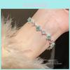 Geometric Zircon Square Fashion Bracelet For Women With Silver Finish Perfect Gift