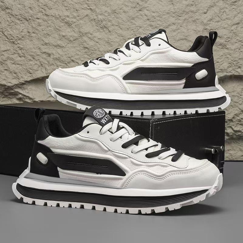2025 spring new low-top platform sports board shoes lightweight trend loafers versatile fashion casual men's board shoes