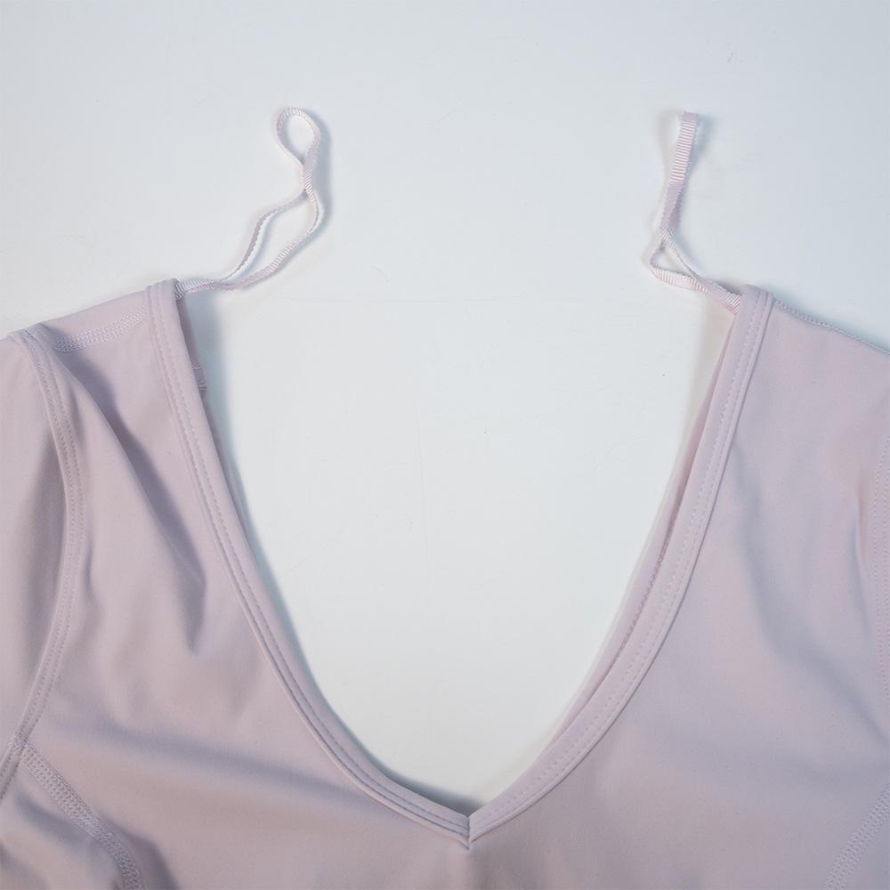 Sommer Leichtes Yoga-Top: Hüfttiefes Kurzarm-T-Shirt für Freizeit-Sport und Fitness