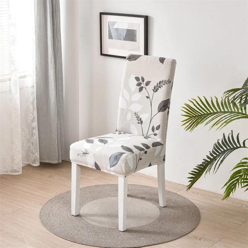 Stuhlhussen für Esszimmerstühle, elastisch, Blumenmuster, Stretch-Stühle, Schonbezüge, Sitzbezüge, Schutz, abnehmbar, für Hochzeit, Hotel, Küche