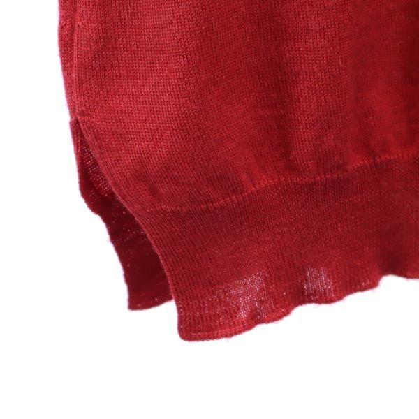 PRADA Made in Italy wool silk blend Short sleeve design knit 38 ribbon Women Used