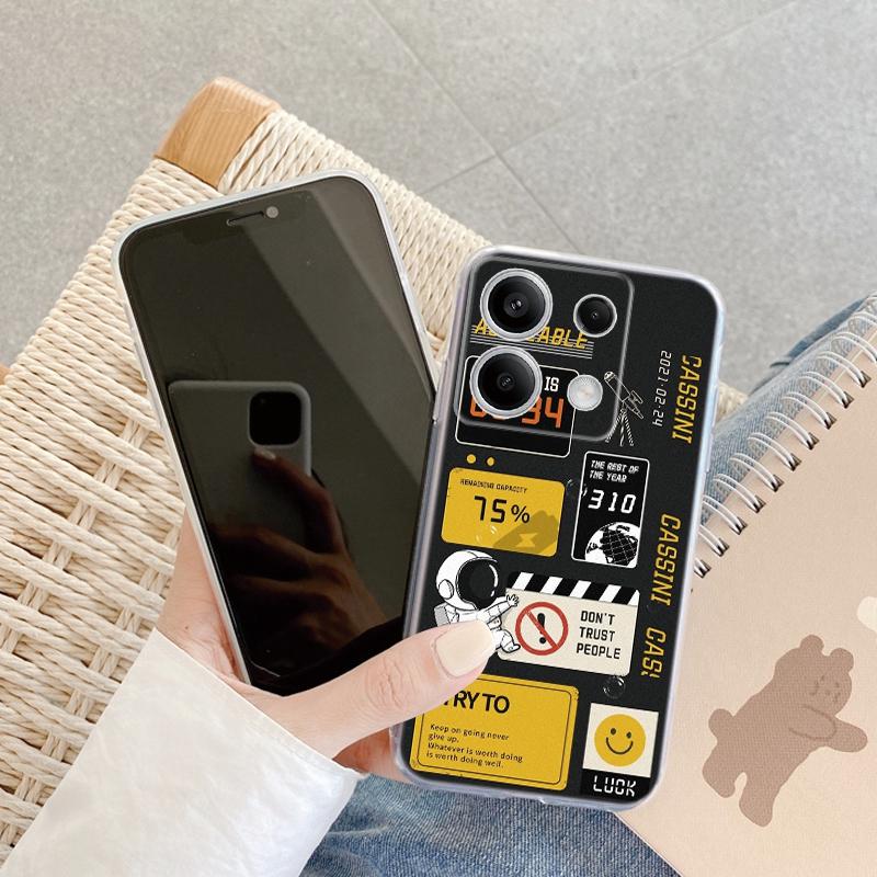 

Чехол Space Astronavt для iPhone Samsung A55 A35 M34 S24 Xiaomi Redmi 13 Pro 14 Huawei Honor, противоударный бампер для телефона TPU, устойчивый к царапинам, прозрачная задняя крышка Samsung Galaxy S20 FE