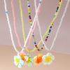 5pcs/set Cute Colorful Bohemia Flower Necklace Pendant for Women Handmade Beaded Necklace Girls Party Birthday Jewelry Gifts