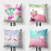 Tropical Flamingo Print Pillowcase Square Peach Skin Sofa Pillowcase Home Decor Pillowcase