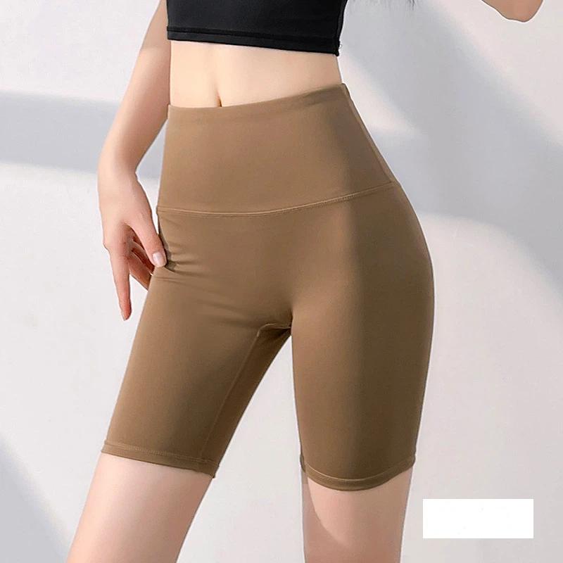 New Summer Yoga Shorts Female Sports Five Point Pants Nude High Waisted Butt Lifting Yoga Pants Short Style for Women