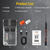 V20 Keychain EDC LED Flashlight Head Swivels Type-C Rechargeable Magnet Torch Buzzer Work Light with Clip Magnet Lantern