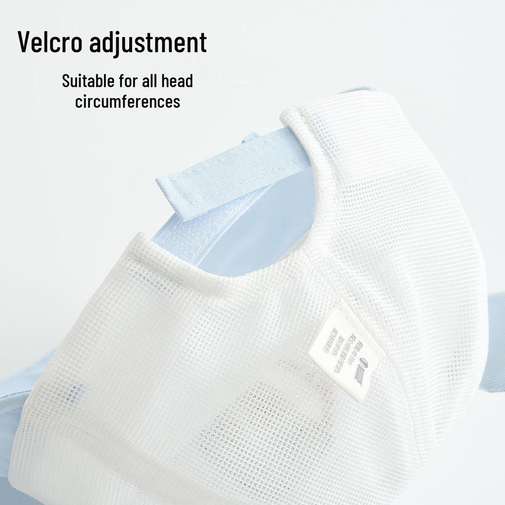 Adorable Cartoon Baby Mesh Sun Hat - Breathable, Windproof, Outdoor Bucket Design