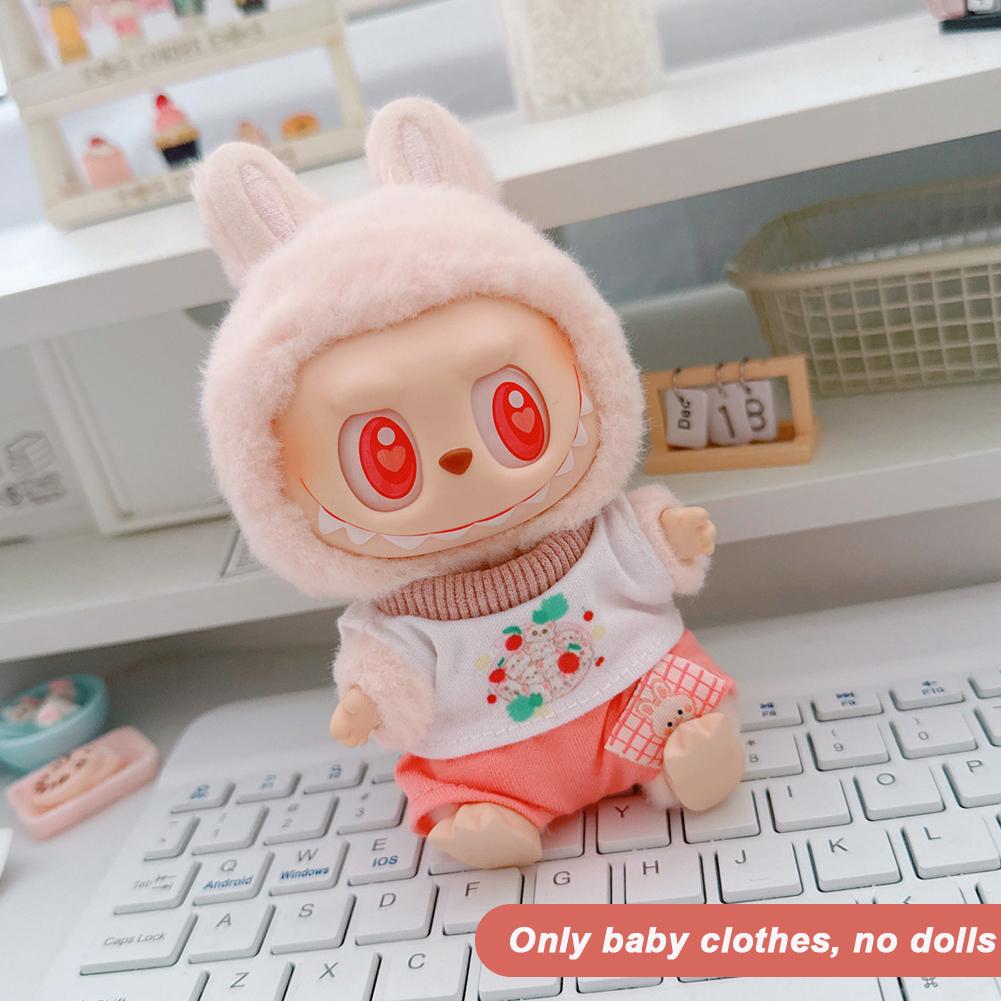 

Для 17см куклы Лабубу Одежда Модная одежда Рубашки Одежда для кукол Подходящий по цвету Шорты Аксессуары для кукол Милое украшение Маленькая одежда 03