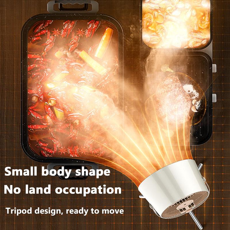 Desktop Mini Range Hood Large Suction Home Restaurant Hot Pot Barbecue Deodorization Fume Purifier Portable Smoke Exhaustmachine