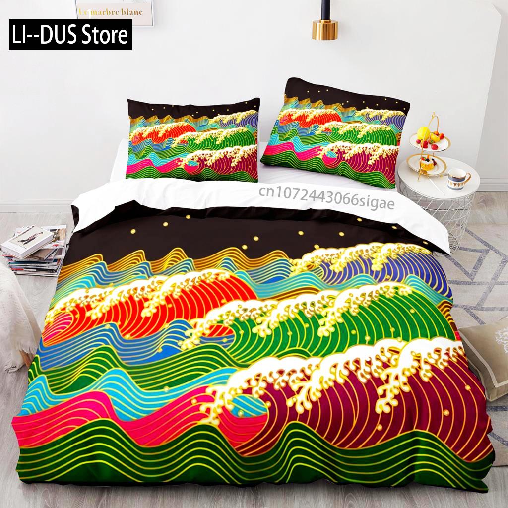 Bettwäsche Set Einzelbett Twin Full Queen King Size Japanischer Stil Bettwäsche Set Erwachsener Kinder Schlafzimmer Bettbezug Sets 3D Anime 011