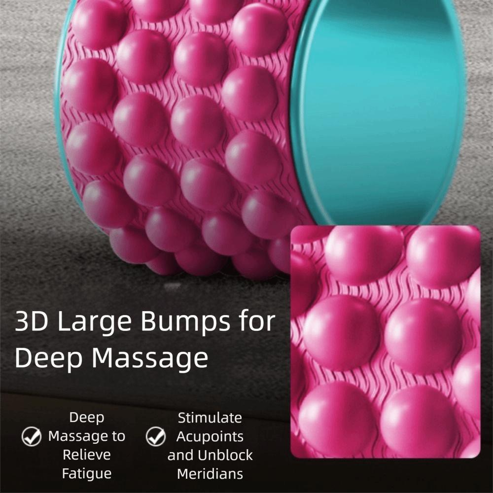 Portable Back Roller Deep Tissue Massage Trigger Point Roller Yoga Wheel  Yoga Exercise