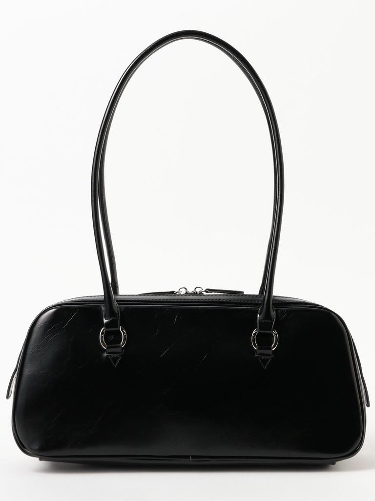 B:MING LIFE STORE by BEAMS Leather Long Handle Boston Bag, Women's, Black, One Size