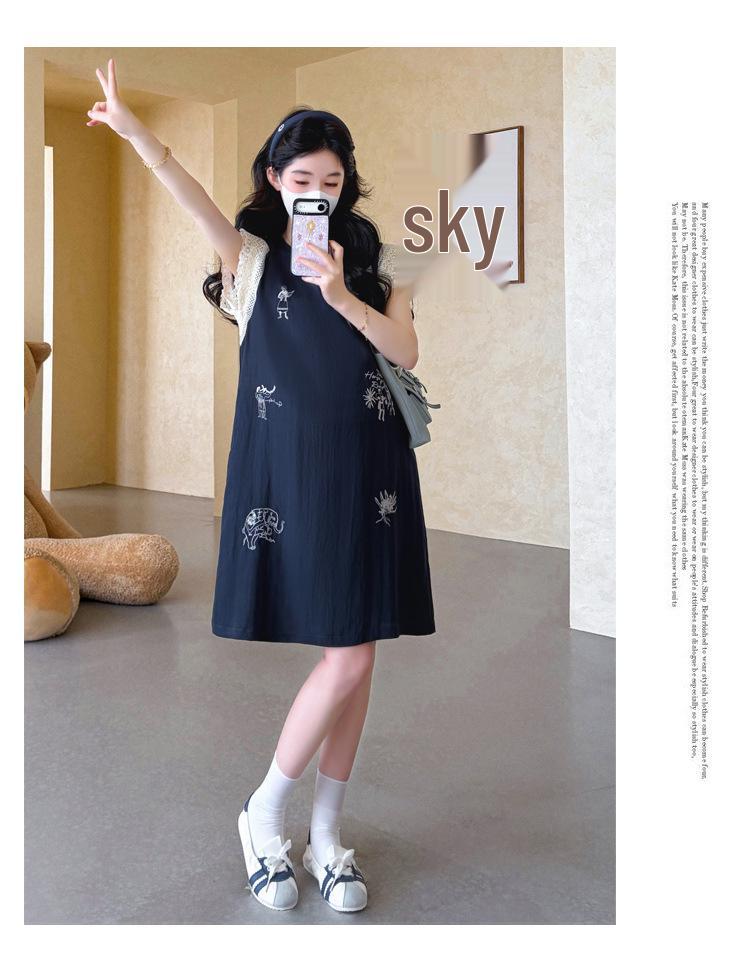 2026 Summer Maternity Dress: Breathable, Loose-Fit, Round Neck