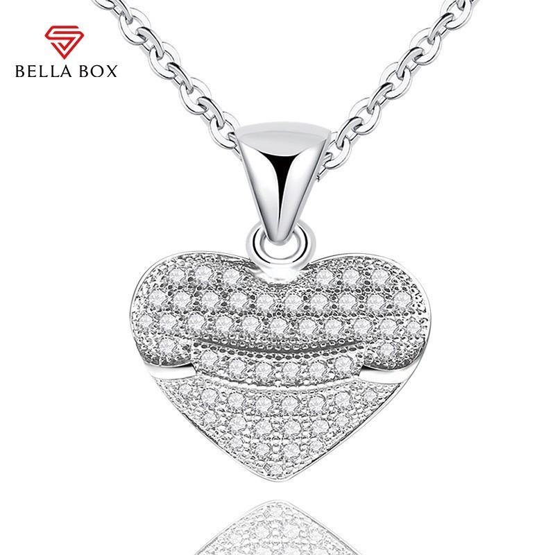 BELLA BOX A New Mother's Day Gift: A Creative Heart-shaped Micro-studded Zircon Collarbone Chain With A Unique And Light Luxury Style