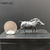 1Pc Random Color(Black/ Brass Wild Boar Statue Animal Decor Fish Tank Desktop Potted Gardening Craft