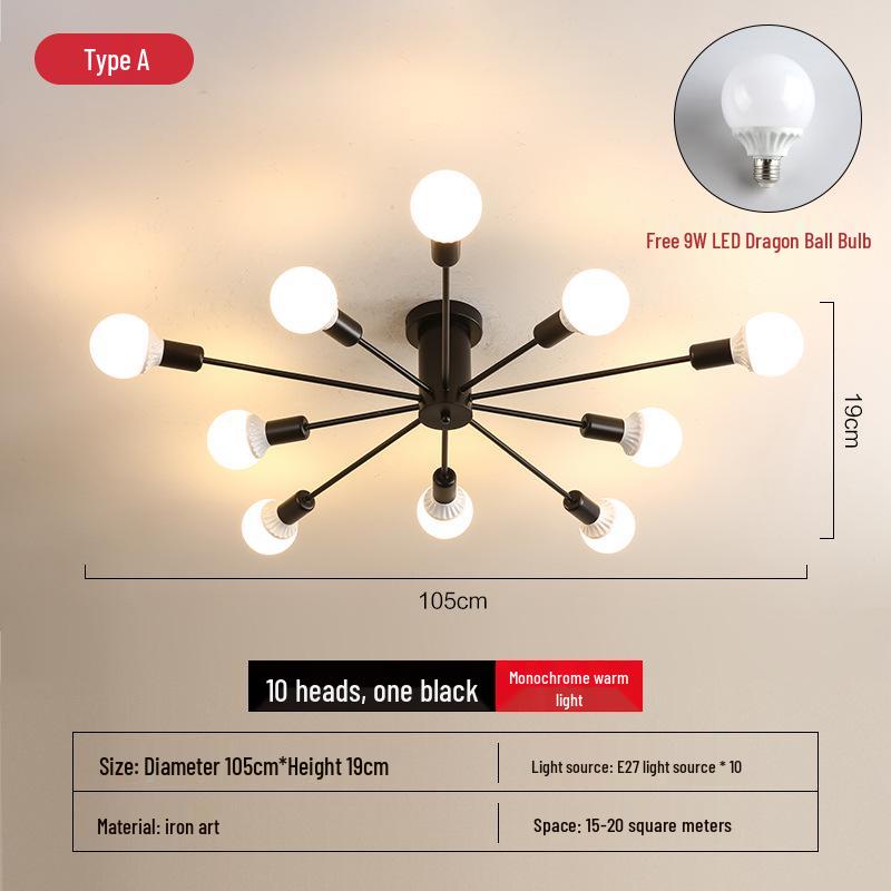 Nordic LED Ceiling Light: Modern Minimalist Design for Bedrooms & Living Rooms