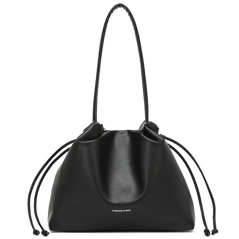 IELGY Ladies Bucket Bag Korean Version Retro Drawstring Handbag