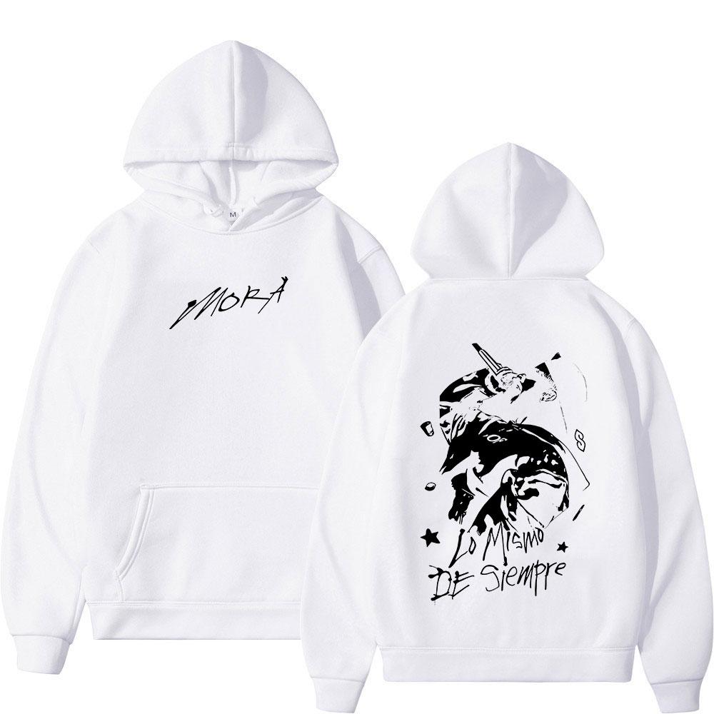 Rapper Mora Lo Mismo De Siempre Album Hoodies Men Women Fashion Hip Hop Oversized Sweatshirts High Quality Long Sleeves Pullover