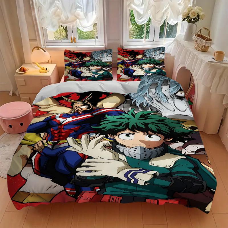 Heroic Anime Characters Print 3Pcs Bedding Setduvet Cover With 2 Bedropillowcase Home Birthday Gift