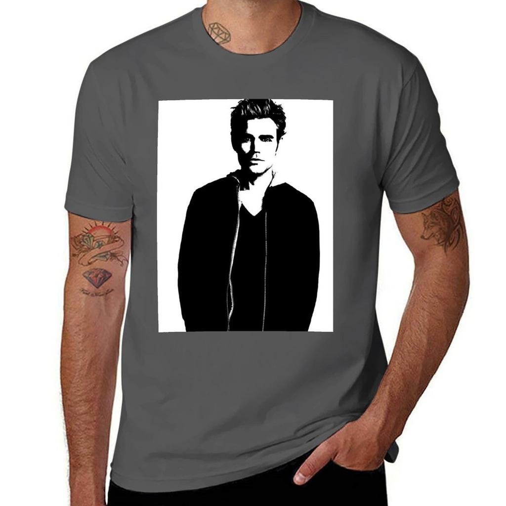 Paul Wesley Felt T-shirt Festival Vardaglig Kortärmad T-shirt