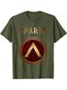 Ancient Greek Spartan ShieldRedGolden Spartan Lambda Graphic Design100 Cotton Oneck Short Sleeve Printed Unisexs Tshirt