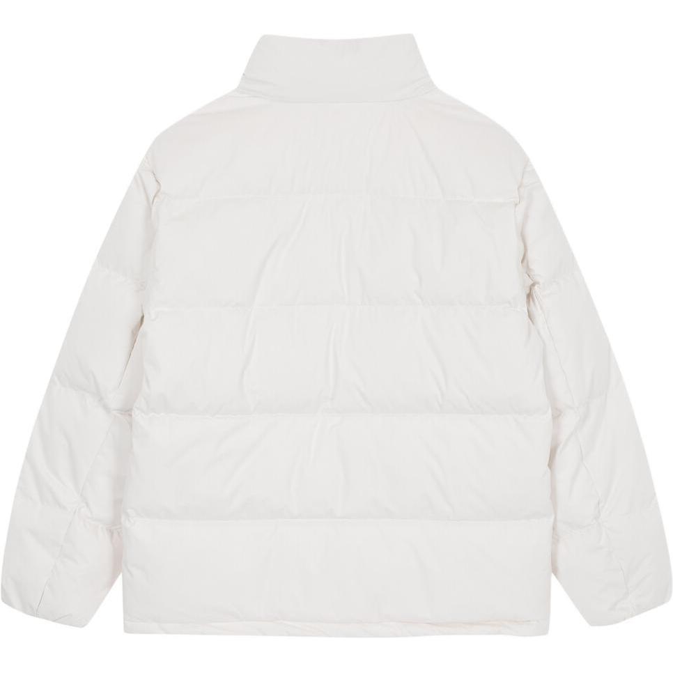 Calvin Klein Minimalist Comfortable Versatile Casual Stand Collar Zipper Down Jacket Men Outerwear White J326958-YBI