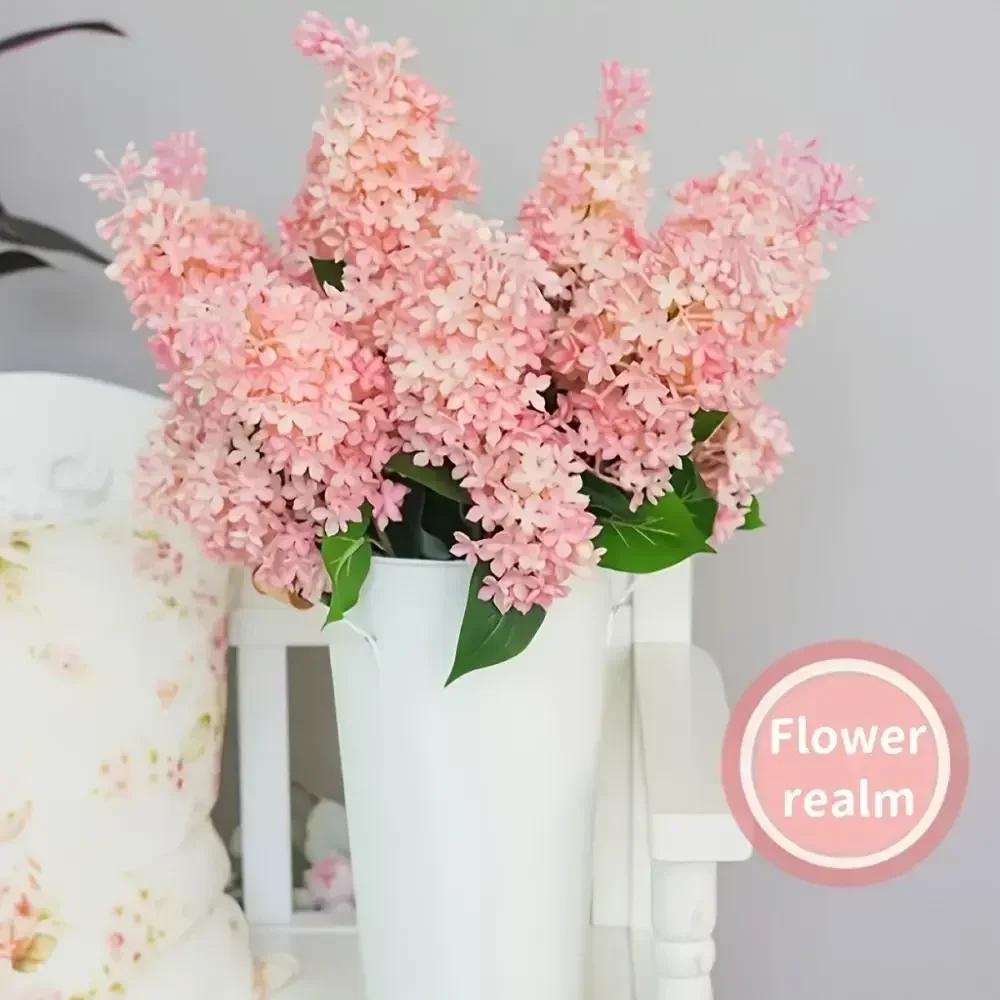 Pink Purple Artificial Silicone Lilac Flower 75 Cm Simulation Plastic Fake Flower Artificial Faux Plants Home Wedding Decoration