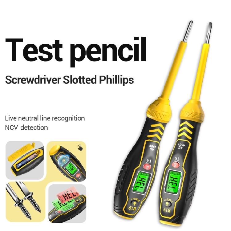 Electrician Tester Pen Word/Crossing High Torqued Screwdriver Electricity Detector Meter Buzzer Alarm Electricity Test Tool