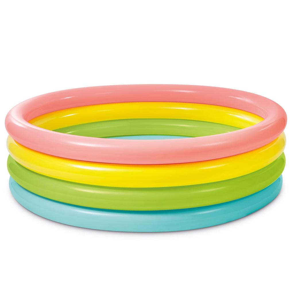Rainbow Inflatable Pool 4 Rings 168 X 46 Cm Intex 56441