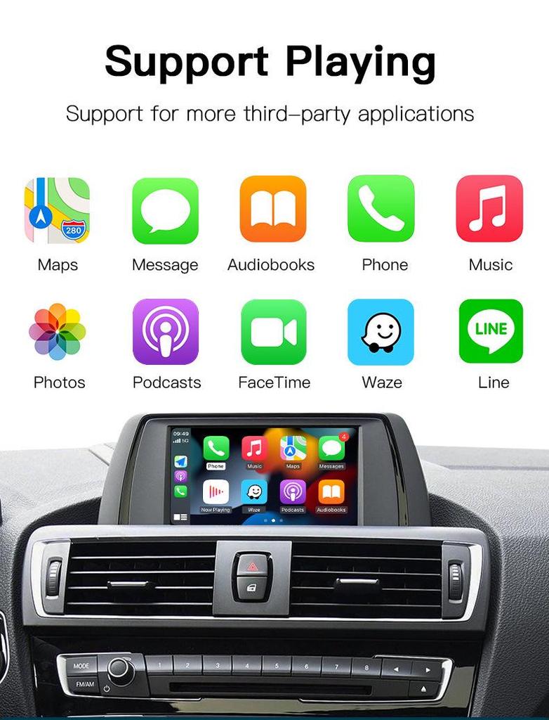 BMW Wireless CarPlay Decoder with Huawei Hicar and Reverse Camera Support