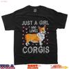 Just A Girl Who Loves Corgis Cute Corgi Dog Girls Unisex T Shirt Vintage Fashion Homme Versatile Soft Unisex Stretched